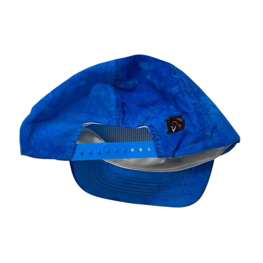 Vintage 90’s Joe Camel “Smooth Character” Blue Tie Dye Snapback Hat Cap - Nylon